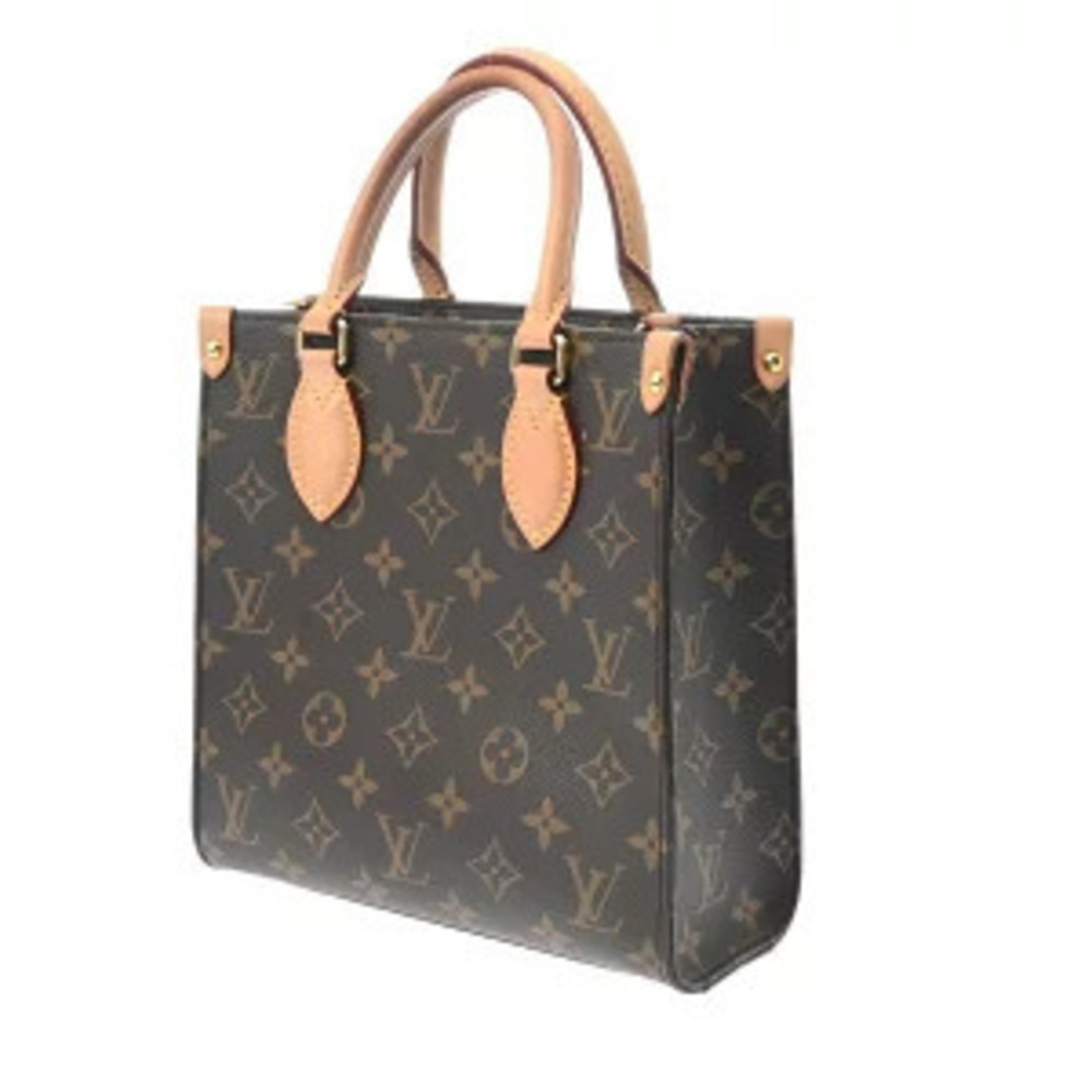 Louis Vuitton Plat Canvas Sac Monogram Bag Tote Brown